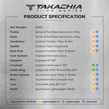 Load image into Gallery viewer, TAKACHIA® TIIME SERIES ALUMINUM VERSION TRIFOLD BIKE - A20