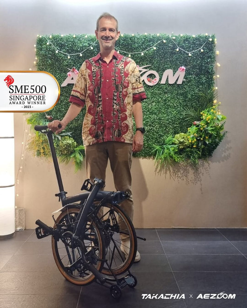 🚴🏻 ¡Hola! Meet Mr. Fernando! 🎉 Our first featured customer for purchasing the latest TAKACHIA TIIME Series A20!
