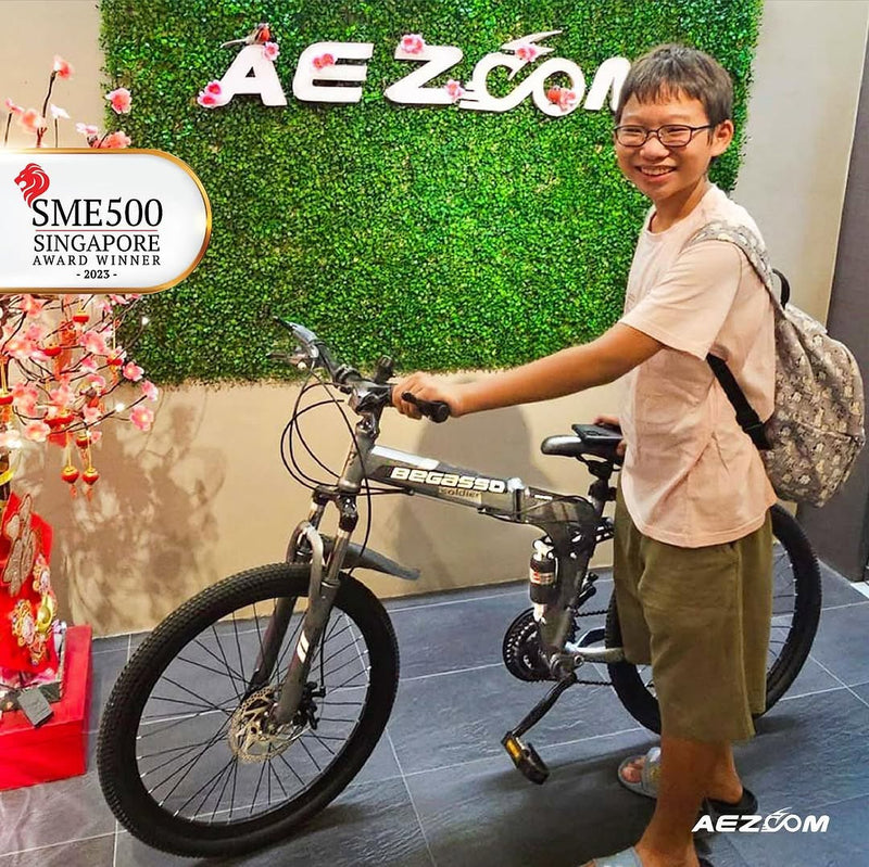 It’s the school holiday season! Level up your cycling game to BIG wheels with BEGASSO BGS480 SOLDIER (SPOKE RIM MODEL) in TITANIUM GREY 😎.
