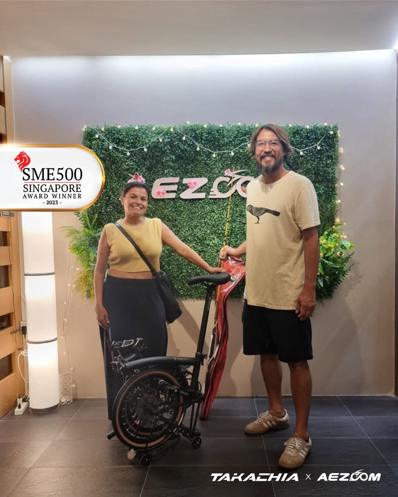 Meet Camila from Brazil and her brand new Takachia Tiime Series Trifold Bike!