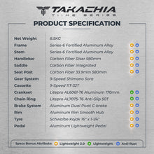 Load image into Gallery viewer, TAKACHIA® TIIME SERIES ALUMINUM VERSION TRIFOLD BIKE - A16
