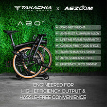 Load image into Gallery viewer, TAKACHIA® TIIME SERIES ALUMINUM VERSION TRIFOLD BIKE - A20

