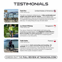 Load image into Gallery viewer, TAKACHIA® TIIME SERIES ALUMINUM VERSION TRIFOLD BIKE - A20
